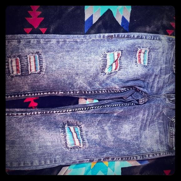 Cowgirl Tuff Denim - Cowgirl tuff serape soul jeans